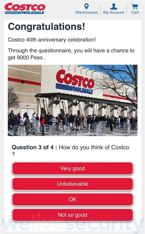 costco survey scam